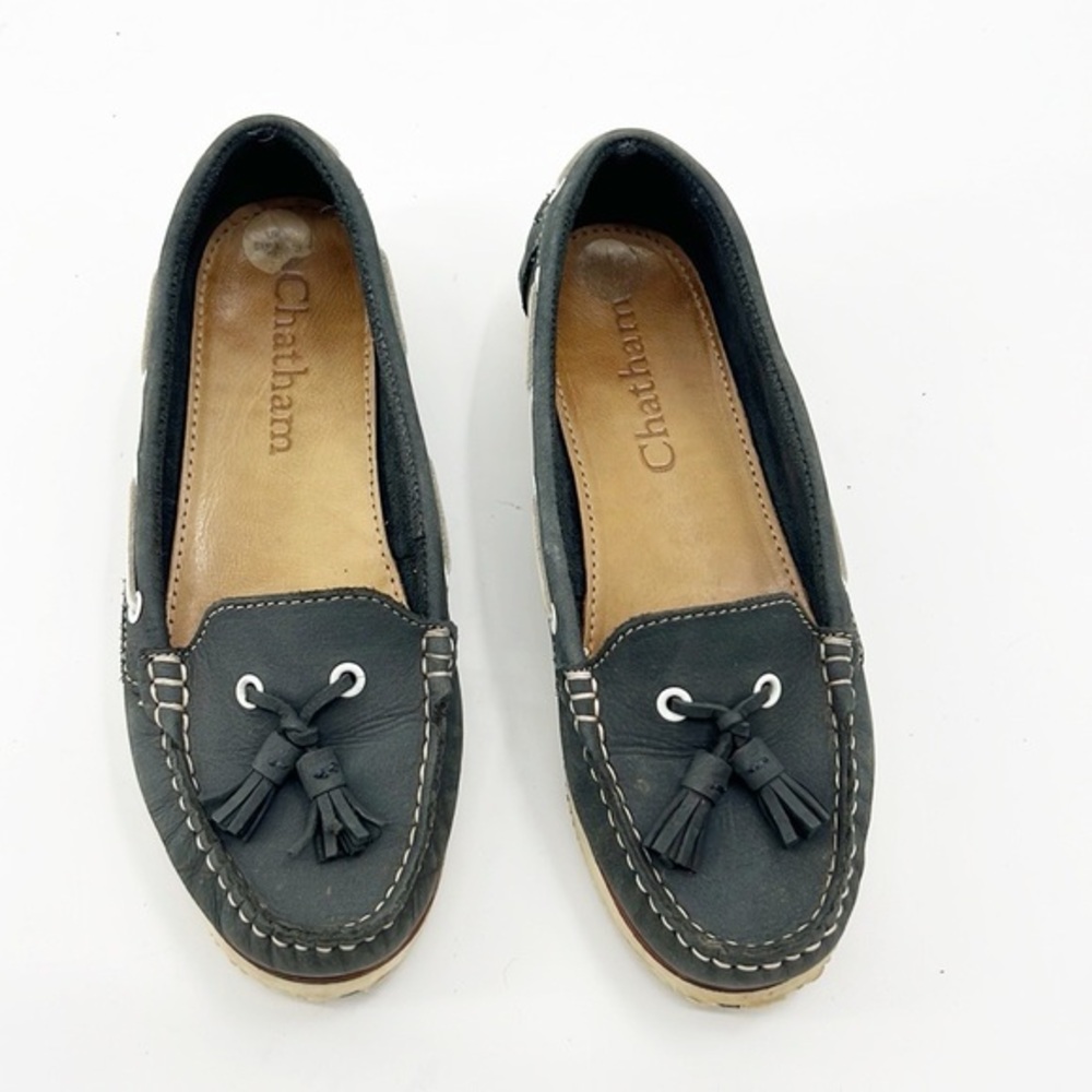 Chatham Jessa Boat Deck Shoes Blue White size 38 US 7
